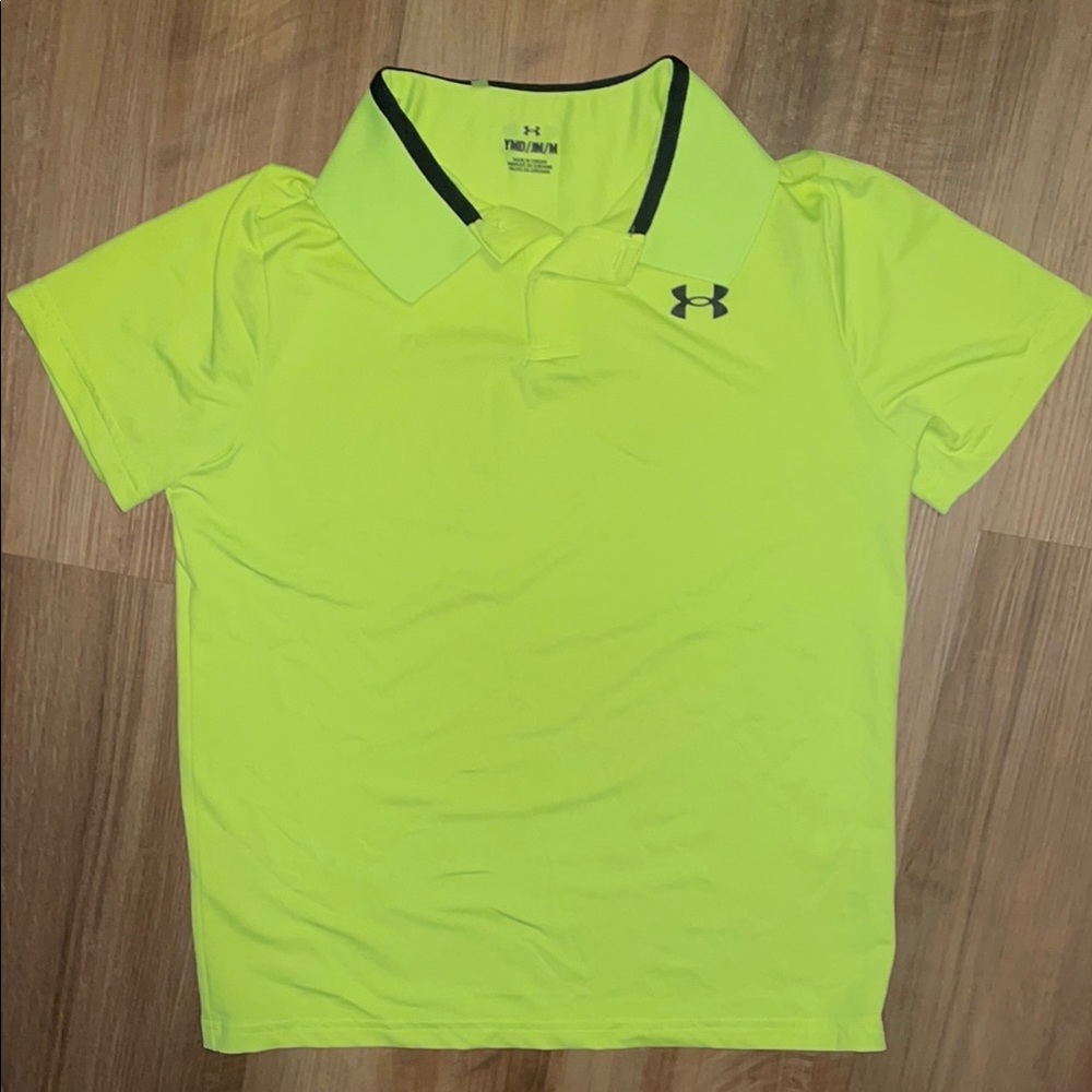 Under Armour Green Polo Shirt Short Sleeve Performance